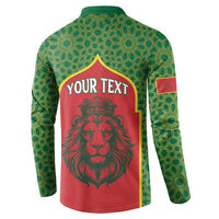 Personalized Morocco Throne Day Button Sweatshirt King Lion Coat Of Arms