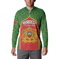 Personalized Morocco Throne Day Button Sweatshirt King Lion Coat Of Arms