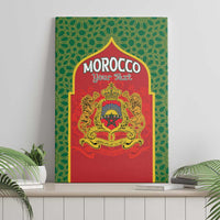 Personalized Morocco Throne Day Canvas Wall Art King Lion Coat Of Arms