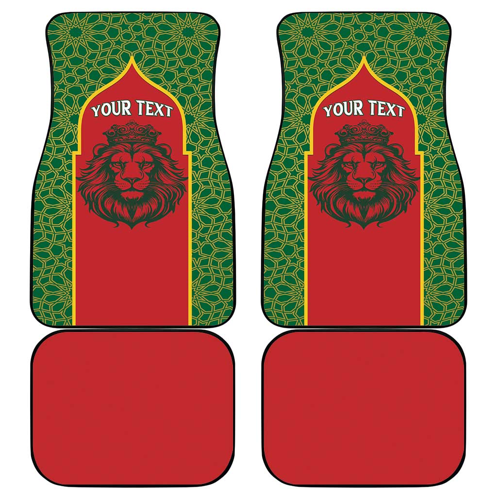Personalized Morocco Throne Day Car Mats King Lion Coat Of Arms