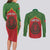 Personalized Morocco Throne Day Couples Matching Long Sleeve Bodycon Dress and Long Sleeve Button Shirt King Lion Coat Of Arms
