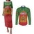 Personalized Morocco Throne Day Couples Matching Puletasi and Long Sleeve Button Shirt King Lion Coat Of Arms