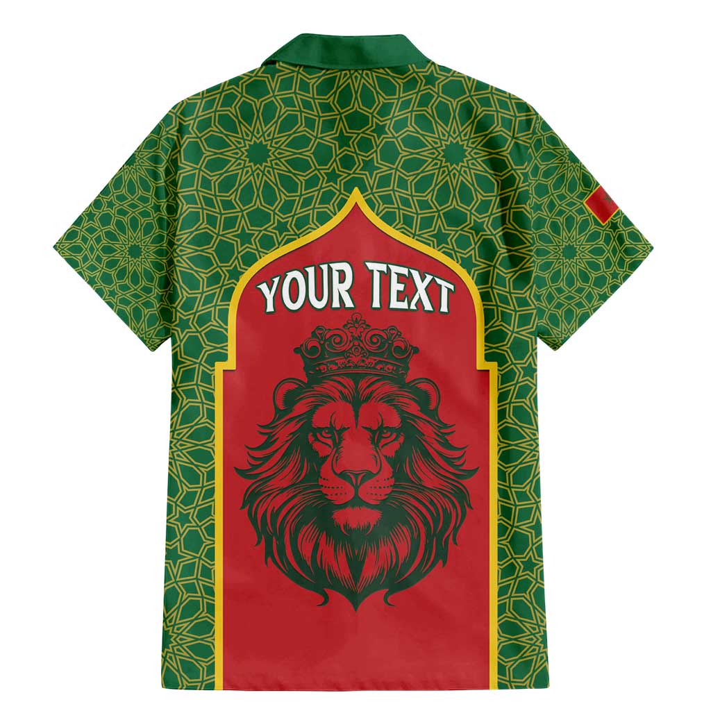 Personalized Morocco Throne Day Family Matching Mermaid Dress and Hawaiian Shirt King Lion Coat Of Arms