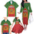 Personalized Morocco Throne Day Family Matching Off The Shoulder Long Sleeve Dress and Hawaiian Shirt King Lion Coat Of Arms