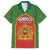 Personalized Morocco Throne Day Family Matching Off The Shoulder Long Sleeve Dress and Hawaiian Shirt King Lion Coat Of Arms