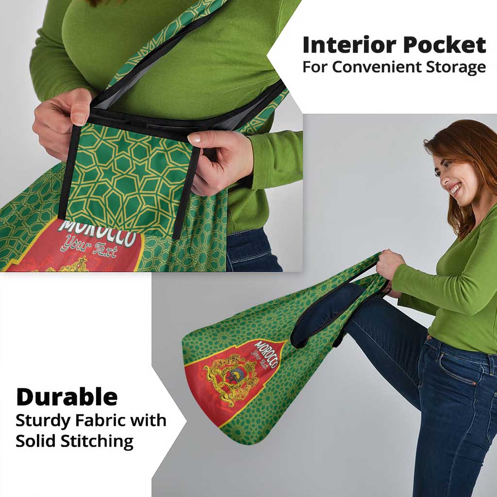 Personalized Morocco Throne Day Grocery Bag King Lion Coat Of Arms