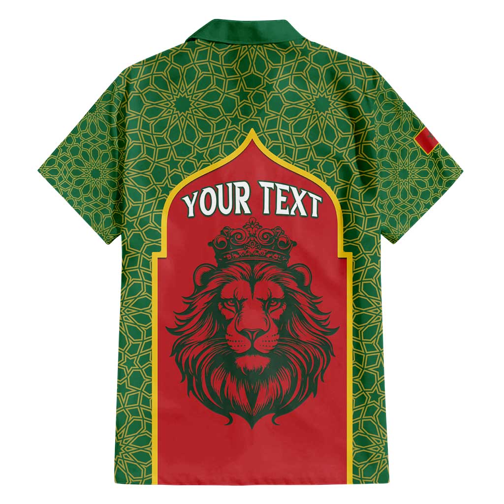 Personalized Morocco Throne Day Hawaiian Shirt King Lion Coat Of Arms