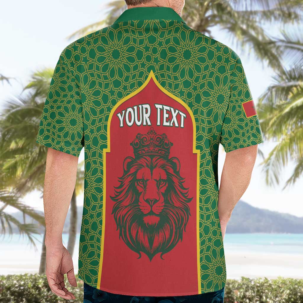 Personalized Morocco Throne Day Hawaiian Shirt King Lion Coat Of Arms