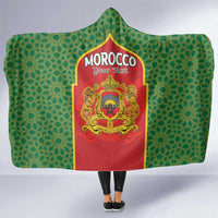 Personalized Morocco Throne Day Hooded Blanket King Lion Coat Of Arms
