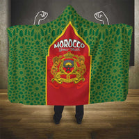 Personalized Morocco Throne Day Hooded Blanket King Lion Coat Of Arms