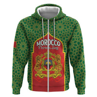 Personalized Morocco Throne Day Hoodie King Lion Coat Of Arms