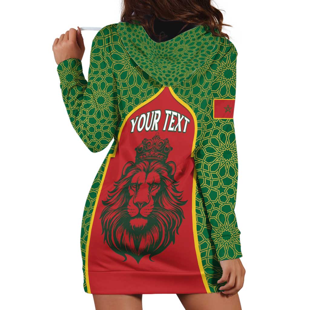 Personalized Morocco Throne Day Hoodie Dress King Lion Coat Of Arms