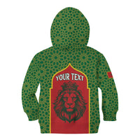 Personalized Morocco Throne Day Kid Hoodie King Lion Coat Of Arms