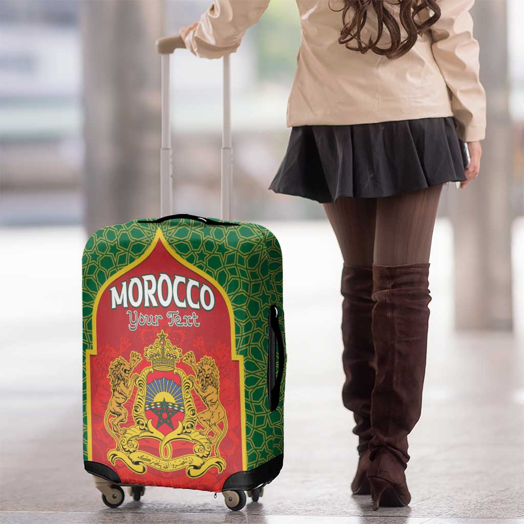 Personalized Morocco Throne Day Luggage Cover King Lion Coat Of Arms