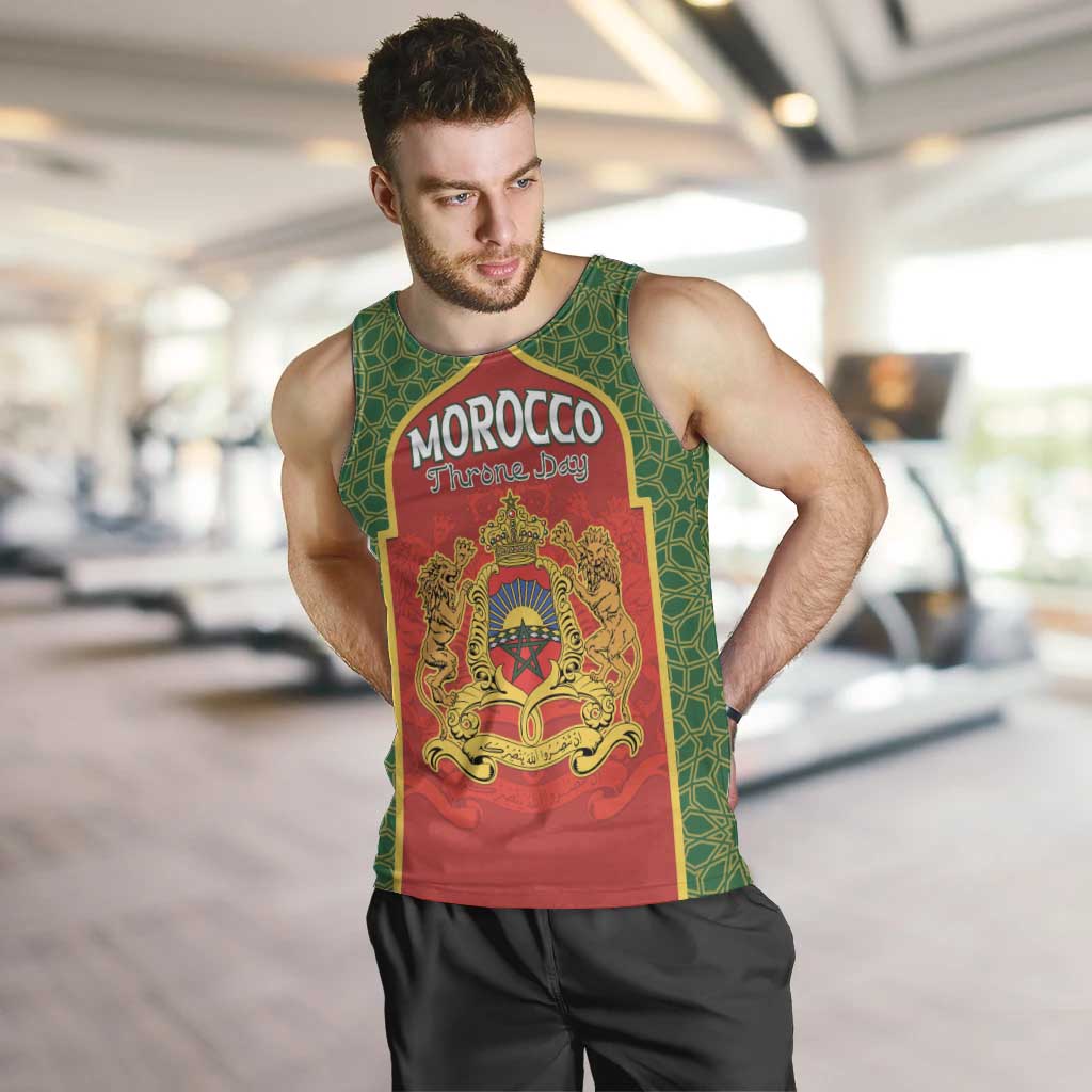 Personalized Morocco Throne Day Men Tank Top King Lion Coat Of Arms