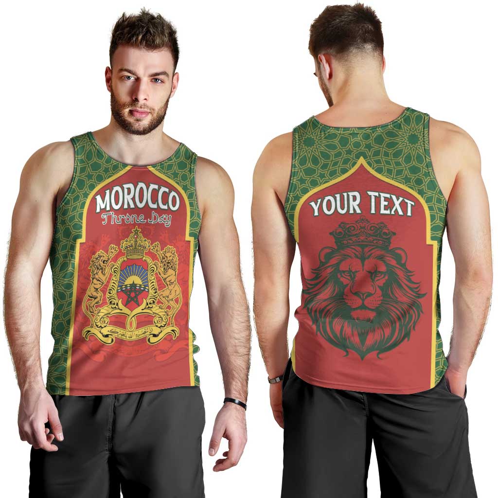 Personalized Morocco Throne Day Men Tank Top King Lion Coat Of Arms