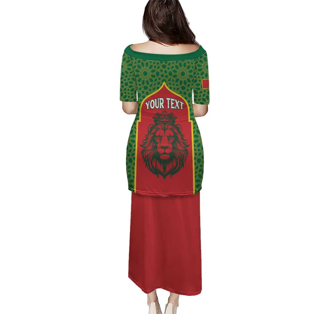 Personalized Morocco Throne Day Puletasi King Lion Coat Of Arms