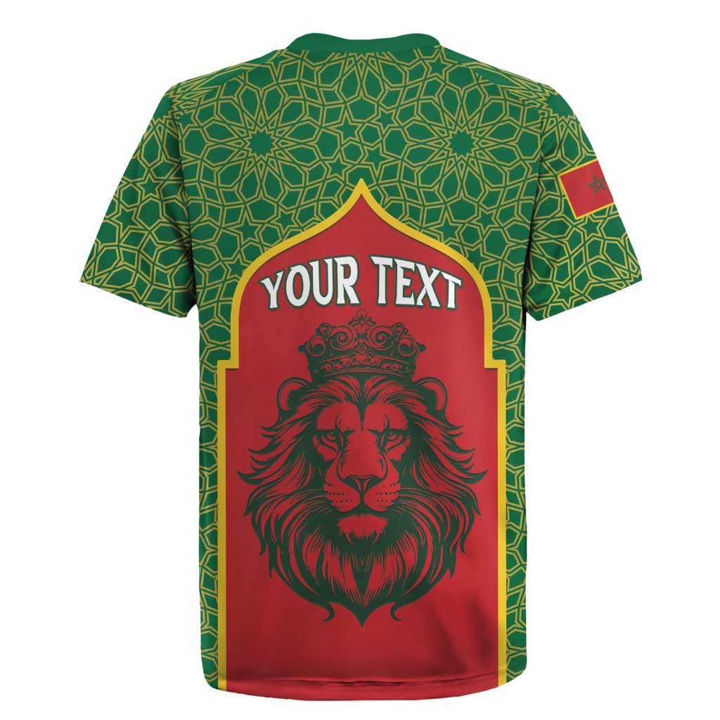 Personalized Morocco Throne Day Rugby Jersey King Lion Coat Of Arms