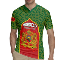 Personalized Morocco Throne Day Rugby Jersey King Lion Coat Of Arms