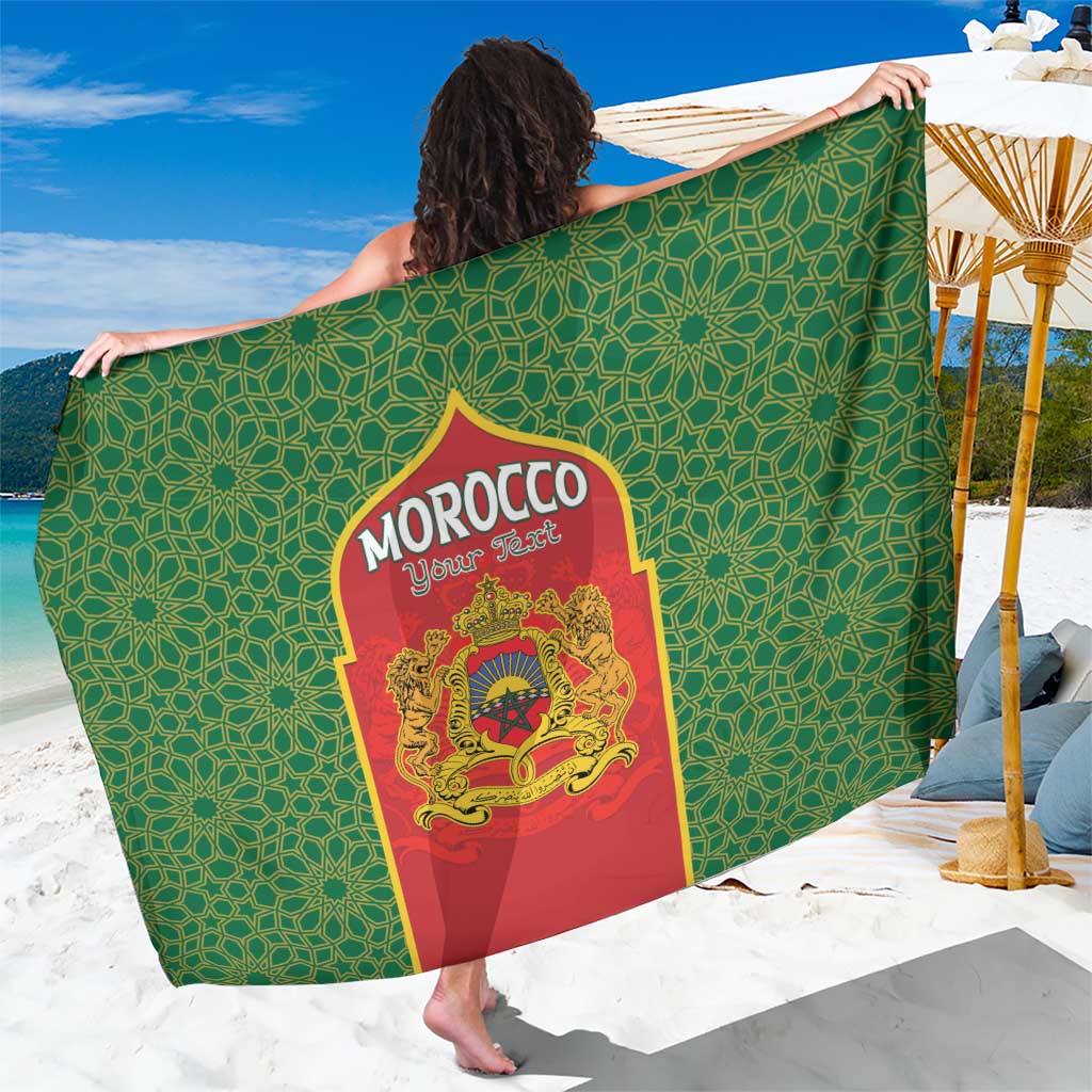 Personalized Morocco Throne Day Sarong King Lion Coat Of Arms