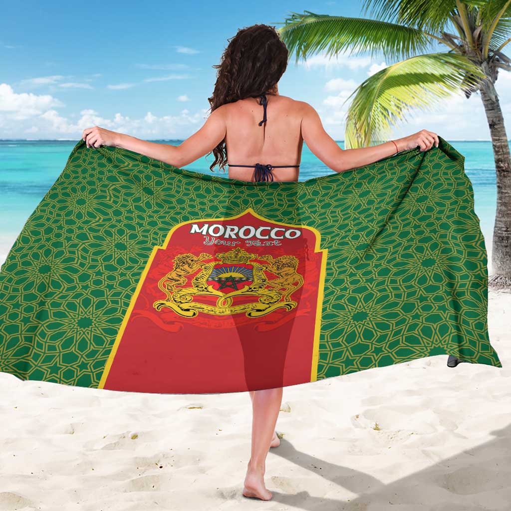 Personalized Morocco Throne Day Sarong King Lion Coat Of Arms