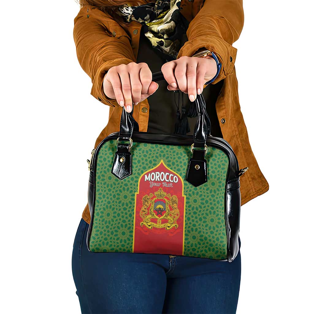 Personalized Morocco Throne Day Shoulder Handbag King Lion Coat Of Arms