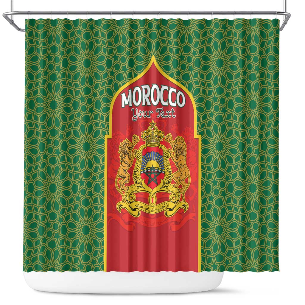 Personalized Morocco Throne Day Shower Curtain King Lion Coat Of Arms