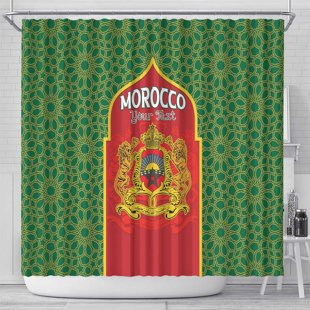 Personalized Morocco Throne Day Shower Curtain King Lion Coat Of Arms