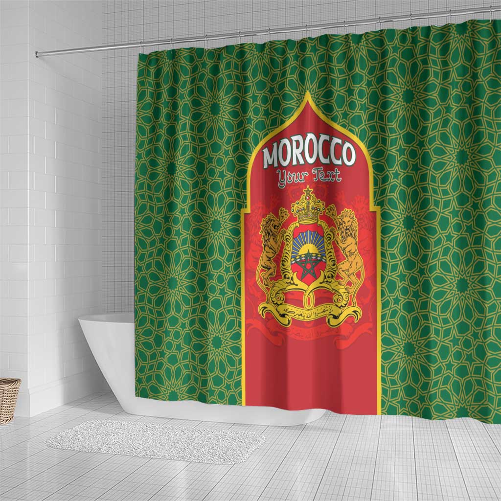 Personalized Morocco Throne Day Shower Curtain King Lion Coat Of Arms