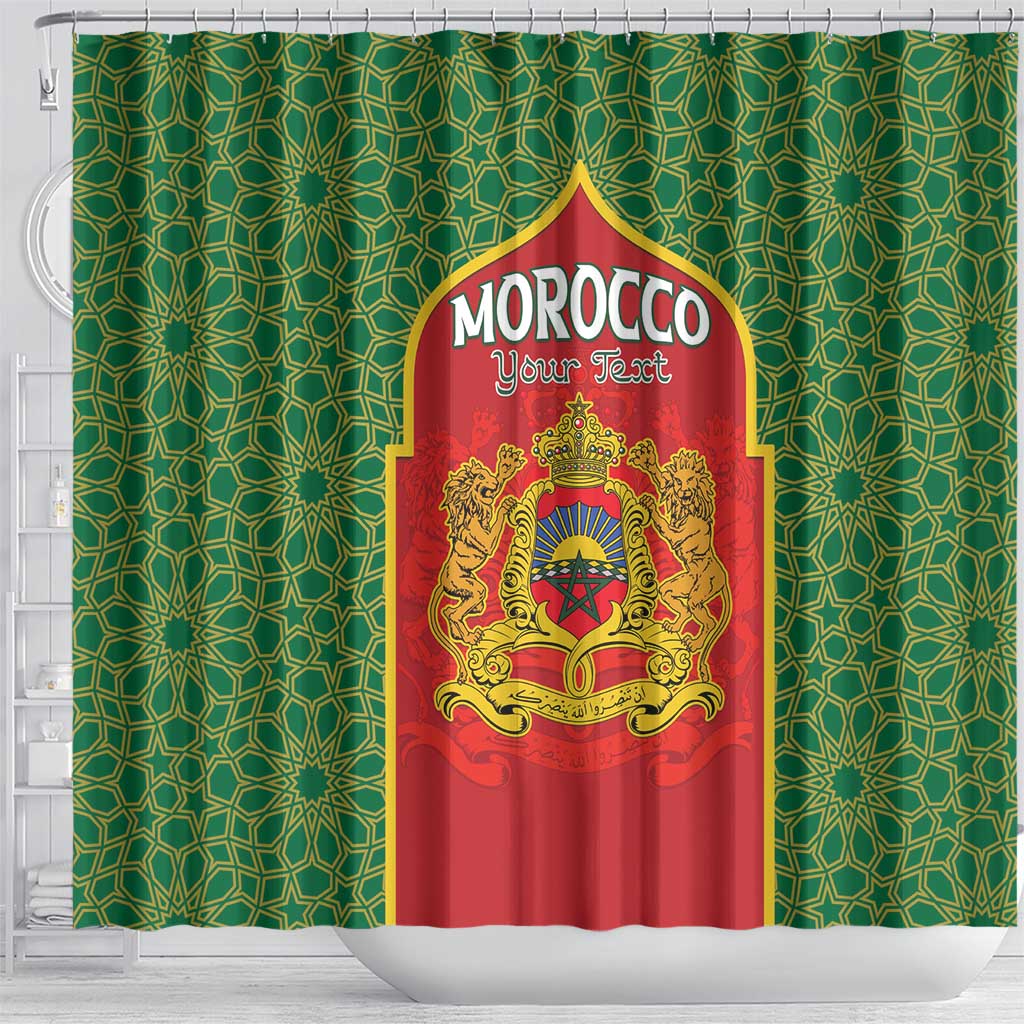Personalized Morocco Throne Day Shower Curtain King Lion Coat Of Arms