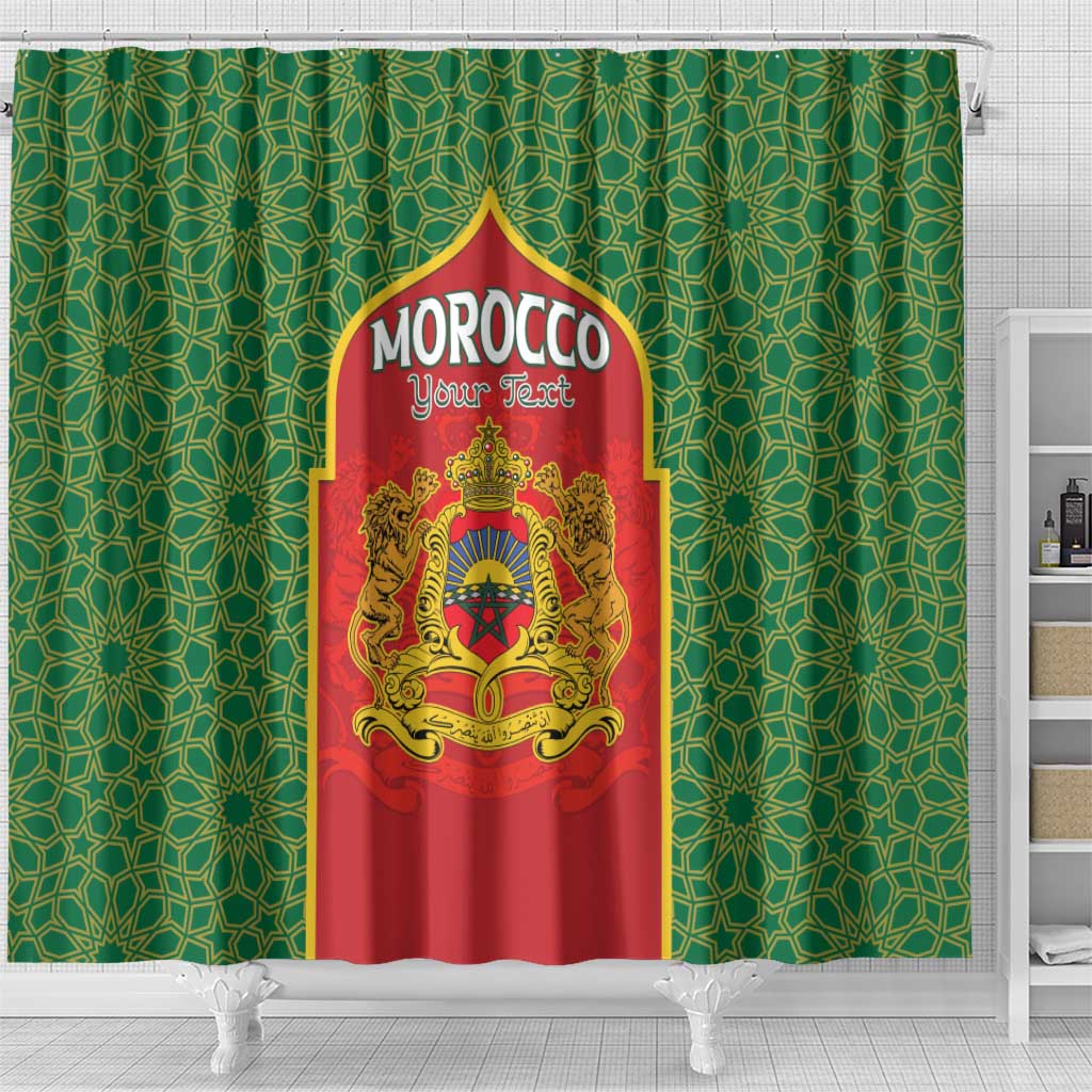Personalized Morocco Throne Day Shower Curtain King Lion Coat Of Arms