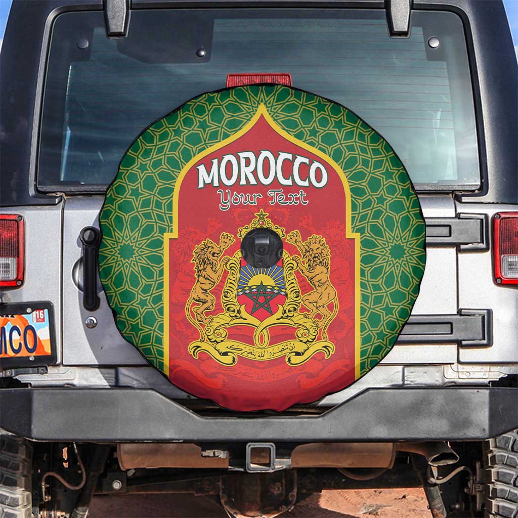 Personalized Morocco Throne Day Spare Tire Cover King Lion Coat Of Arms