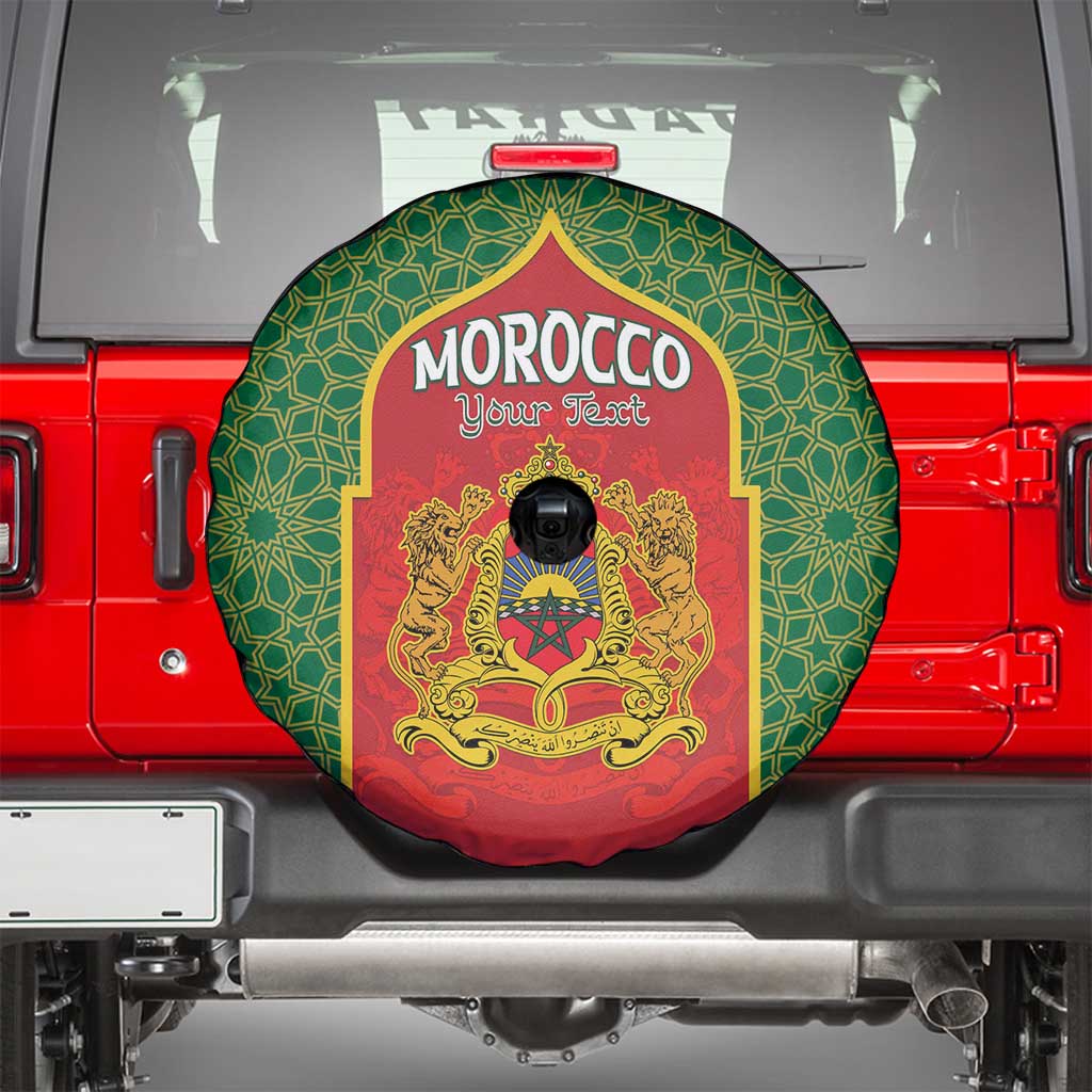 Personalized Morocco Throne Day Spare Tire Cover King Lion Coat Of Arms