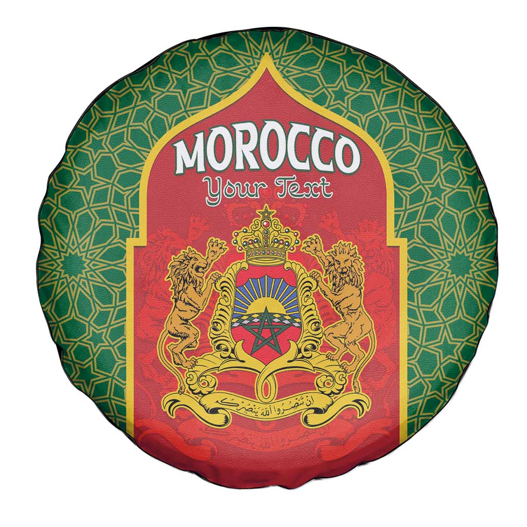 Personalized Morocco Throne Day Spare Tire Cover King Lion Coat Of Arms