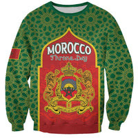 Personalized Morocco Throne Day Sweatshirt King Lion Coat Of Arms