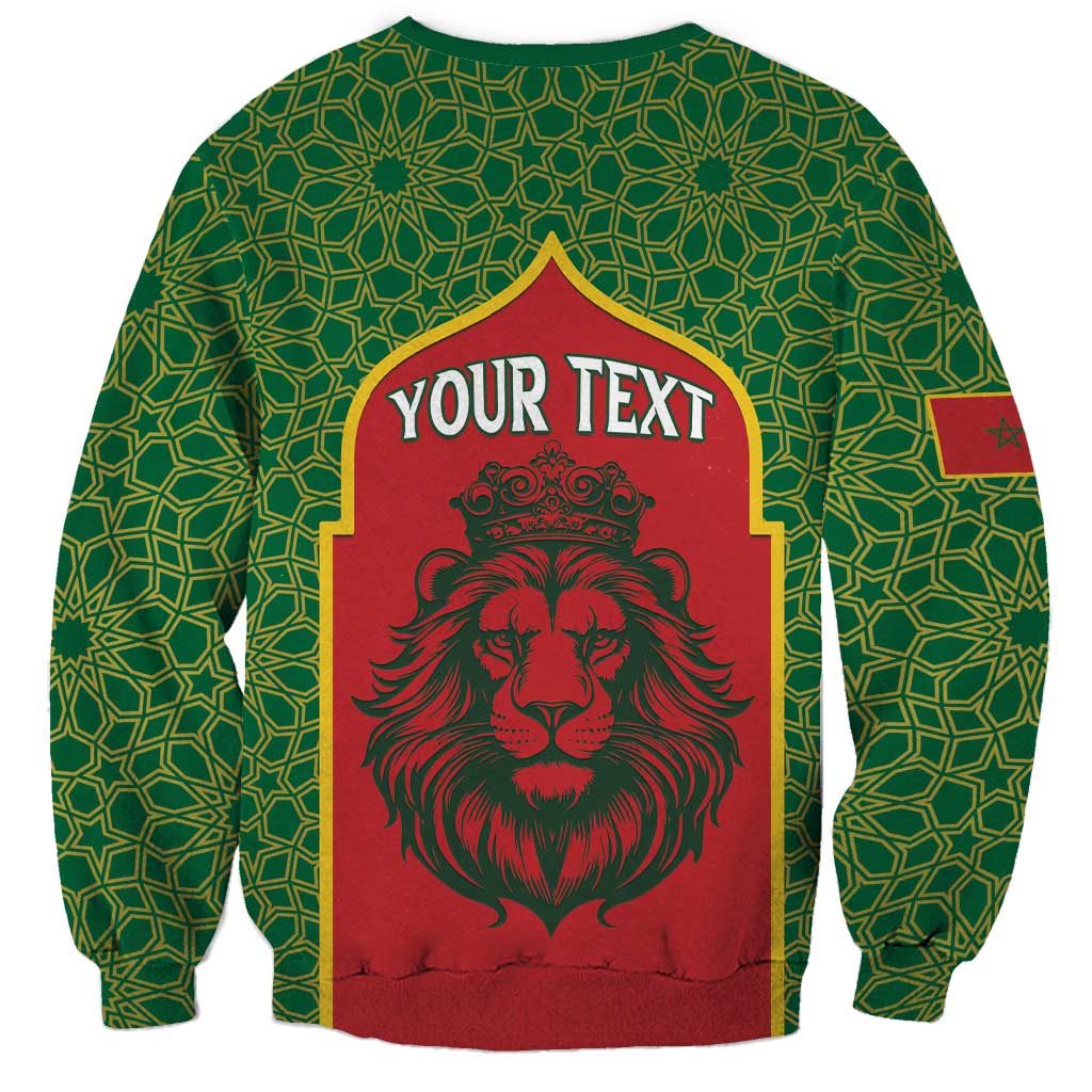 Personalized Morocco Throne Day Sweatshirt King Lion Coat Of Arms