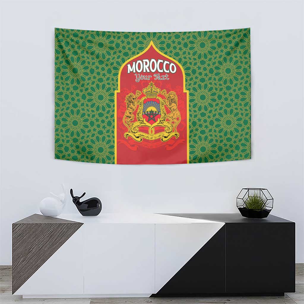 Personalized Morocco Throne Day Tapestry King Lion Coat Of Arms