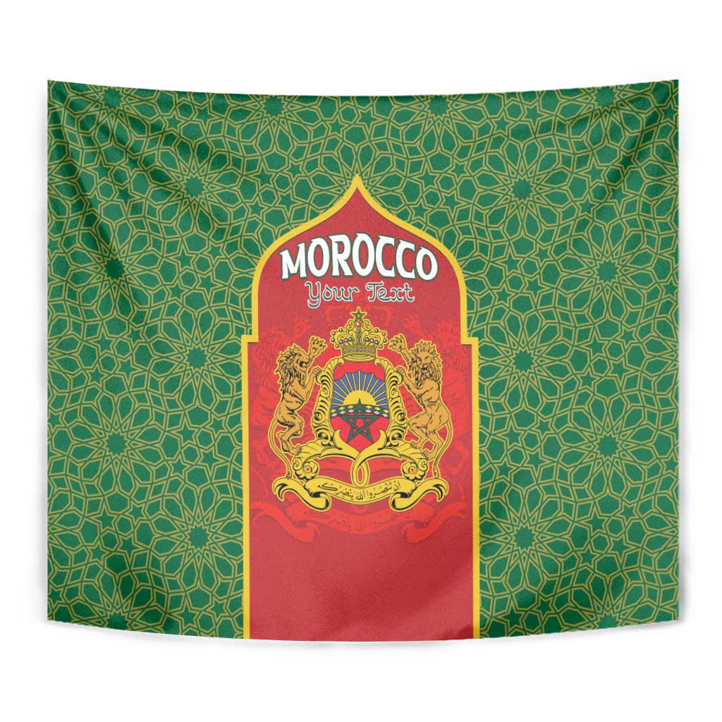 Personalized Morocco Throne Day Tapestry King Lion Coat Of Arms