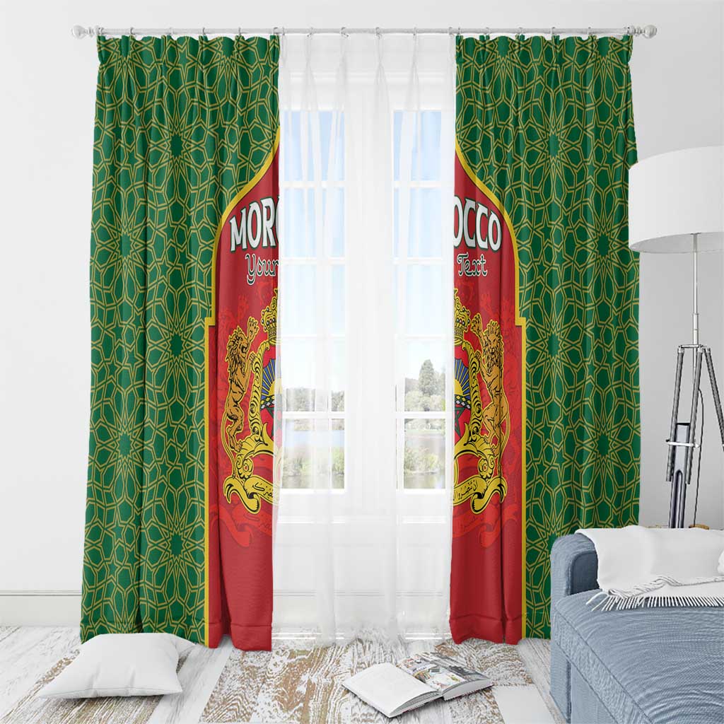 Personalized Morocco Throne Day Window Curtain King Lion Coat Of Arms