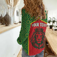 Personalized Morocco Throne Day Women Casual Shirt King Lion Coat Of Arms