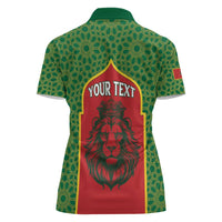 Personalized Morocco Throne Day Women Polo Shirt King Lion Coat Of Arms
