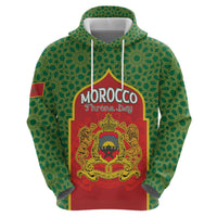 Personalized Morocco Throne Day Zip Hoodie King Lion Coat Of Arms