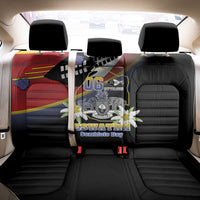 Eswatini Independece Day Back Car Seat Cover Coat Of Arms With Map - Wonder Print Shop