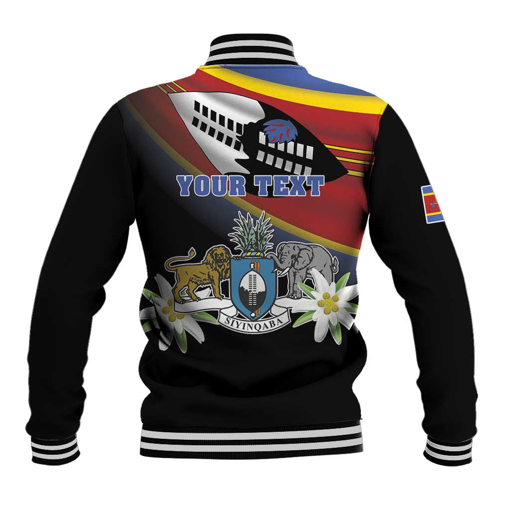 Personalized Eswatini Independece Day Baseball Jacket Coat Of Arms With Map - Wonder Print Shop