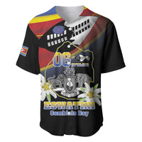 Personalized Eswatini Independece Day Baseball Jersey Coat Of Arms With Map - Wonder Print Shop