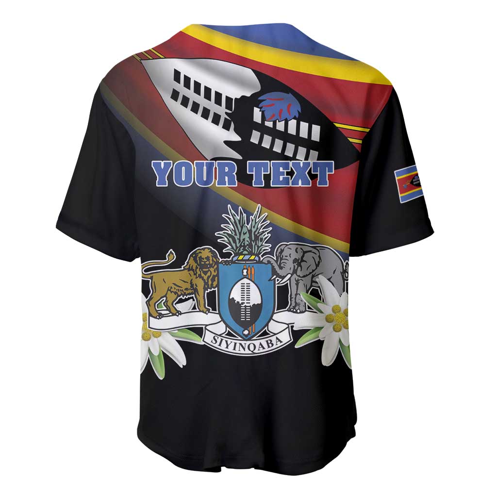 Personalized Eswatini Independece Day Baseball Jersey Coat Of Arms With Map - Wonder Print Shop