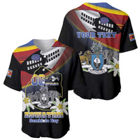 Personalized Eswatini Independece Day Baseball Jersey Coat Of Arms With Map - Wonder Print Shop