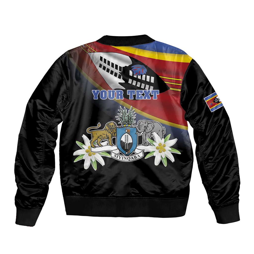 Personalized Eswatini Independece Day Bomber Jacket Coat Of Arms With Map - Wonder Print Shop