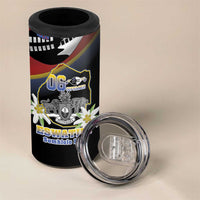 Personalized Eswatini Independece Day 4 in 1 Can Cooler Tumbler Coat Of Arms With Map - Wonder Print Shop