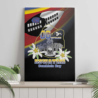 Eswatini Independece Day Canvas Wall Art Coat Of Arms With Map - Wonder Print Shop